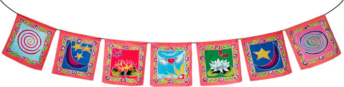 Spiral Heart Flags